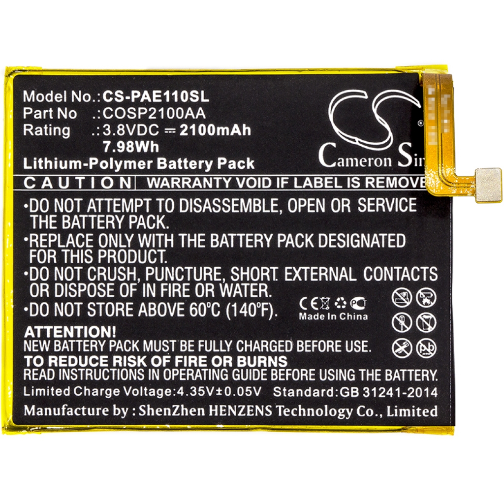 Batterier Ersätter COSP2100AA