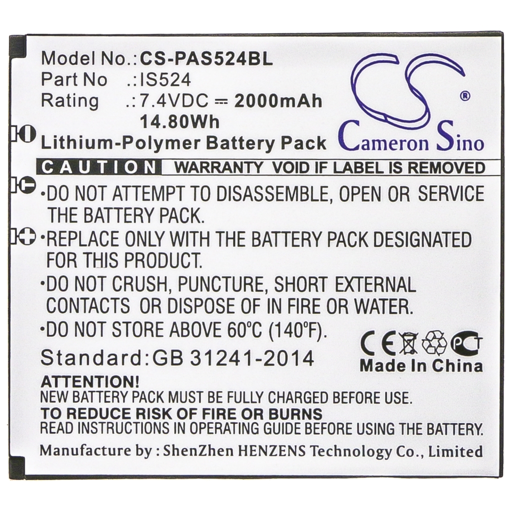 Batterier för betalningsterminaler Pax CS-PAS524BL