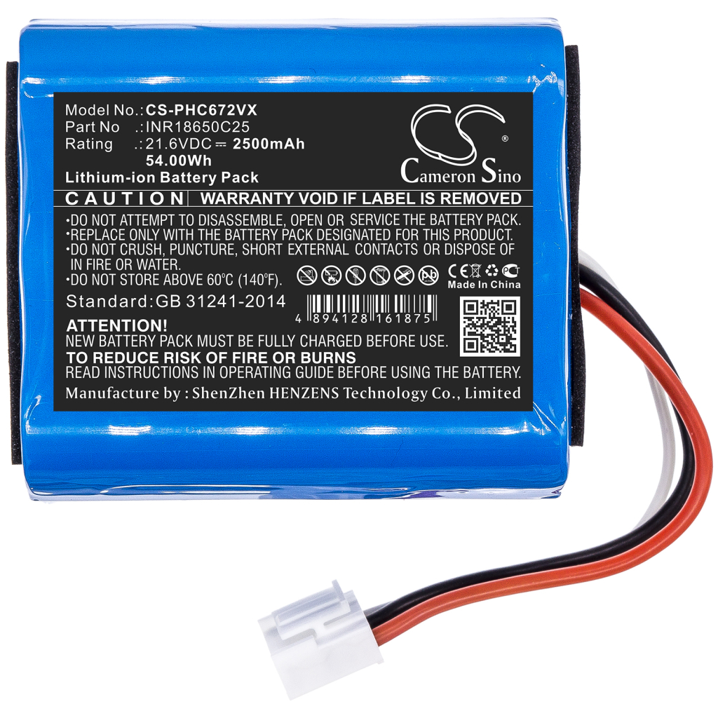 Batterier Ersätter FC6728/01R1