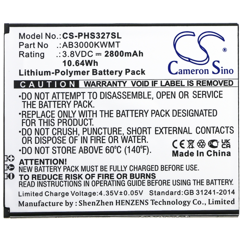 Batterier Ersätter CTS327