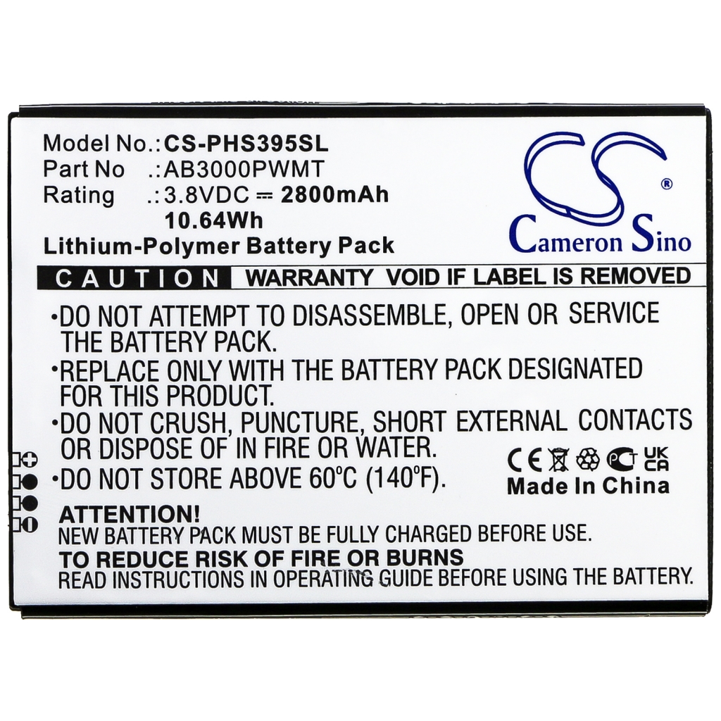 Batterier till mobiltelefoner Philips CS-PHS395SL