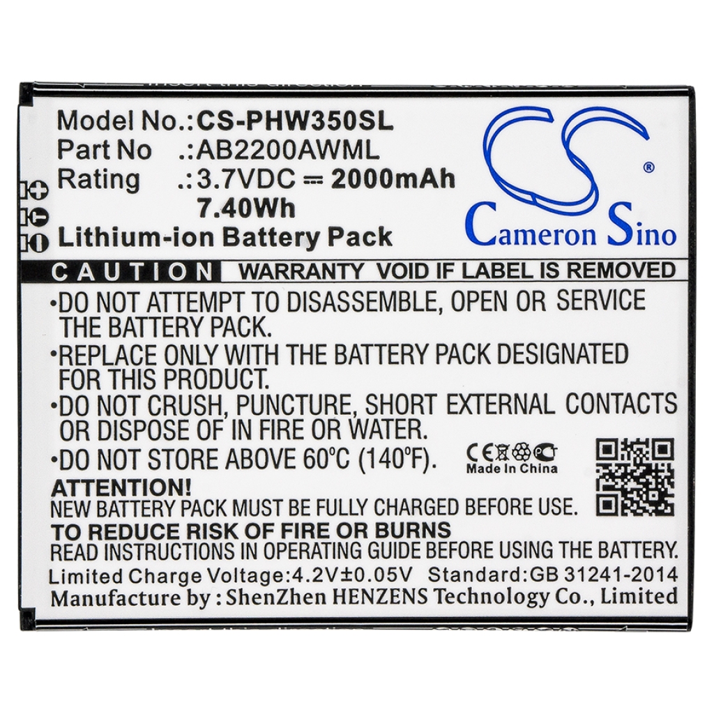 Battery Replaces AB2200AWML