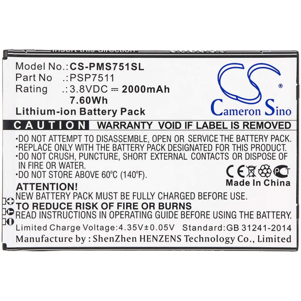 Batterier Ersätter PSP7511