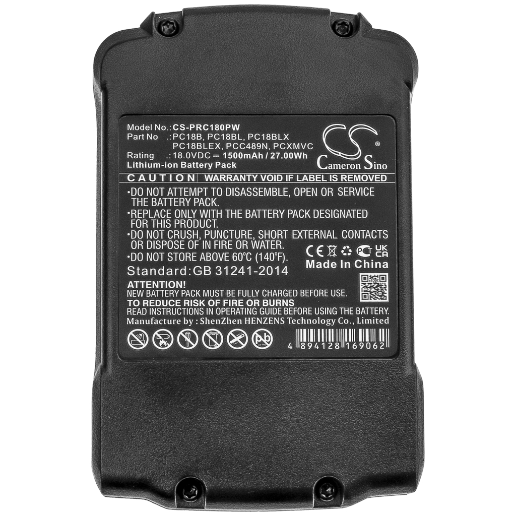 Battery industrial Porter cable PC1800RS