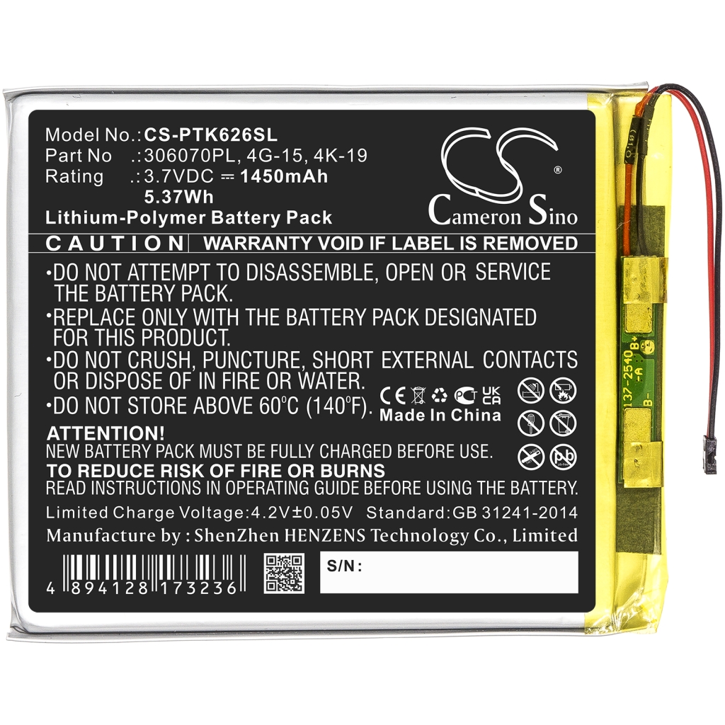 Battery Replaces 306070PL