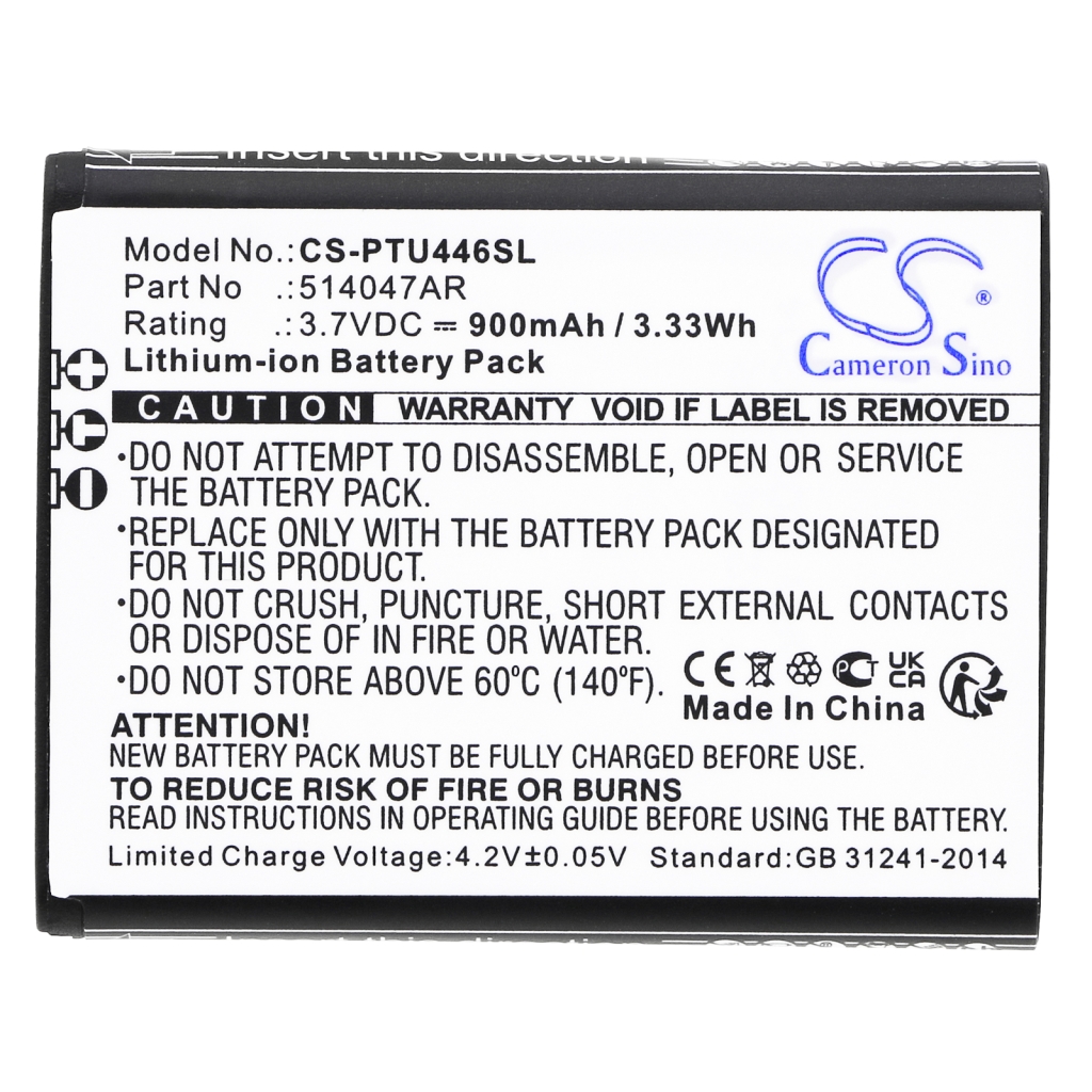 Compatible battery replacement for Panasonic 514047AR