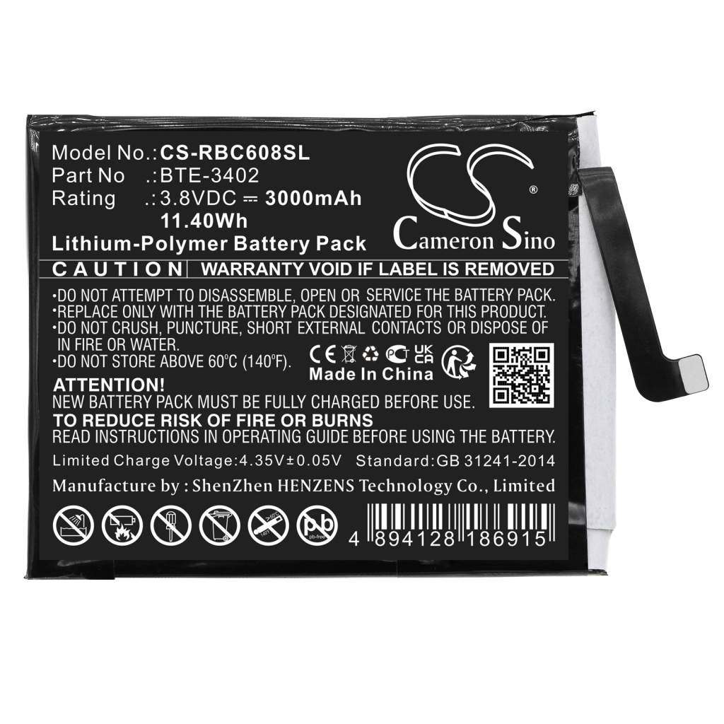 Batterier Ersätter RC608L