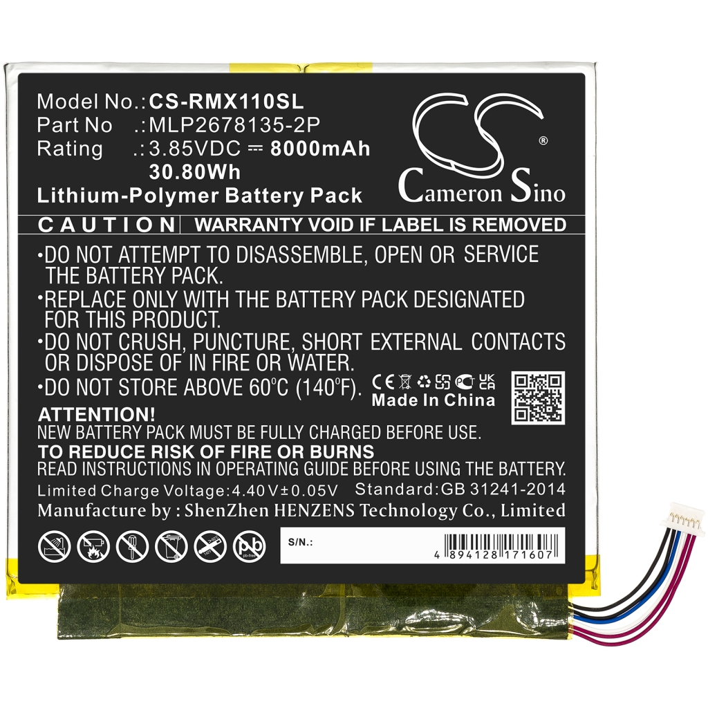 Tablet Battery Verizon CS-RMX110SL