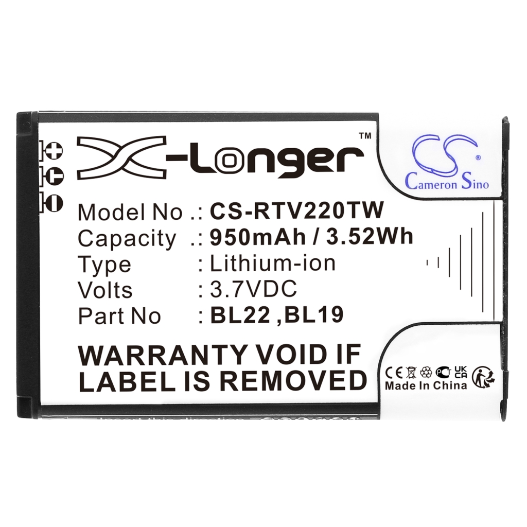 Batterier till radioapparater Retevis CS-RTV220TW