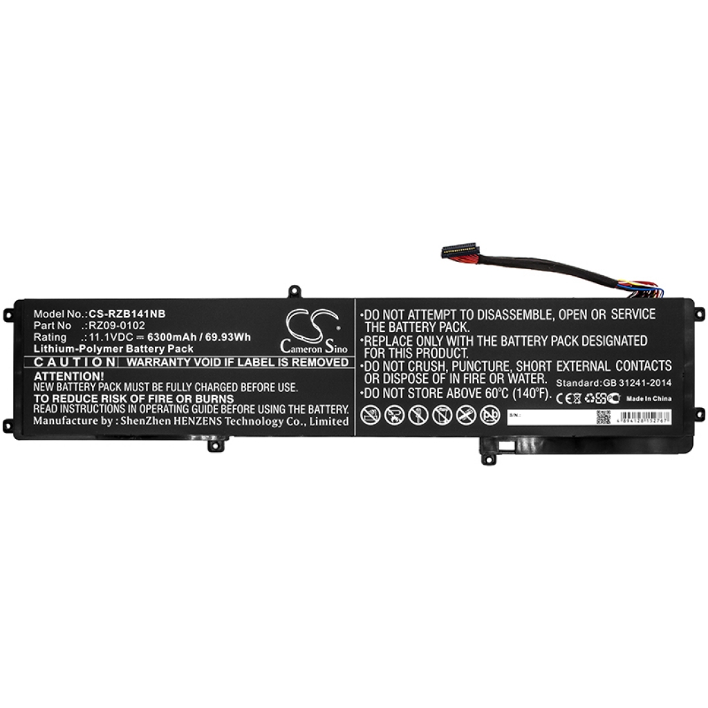 Batterier Ersätter RZ09-01161E31