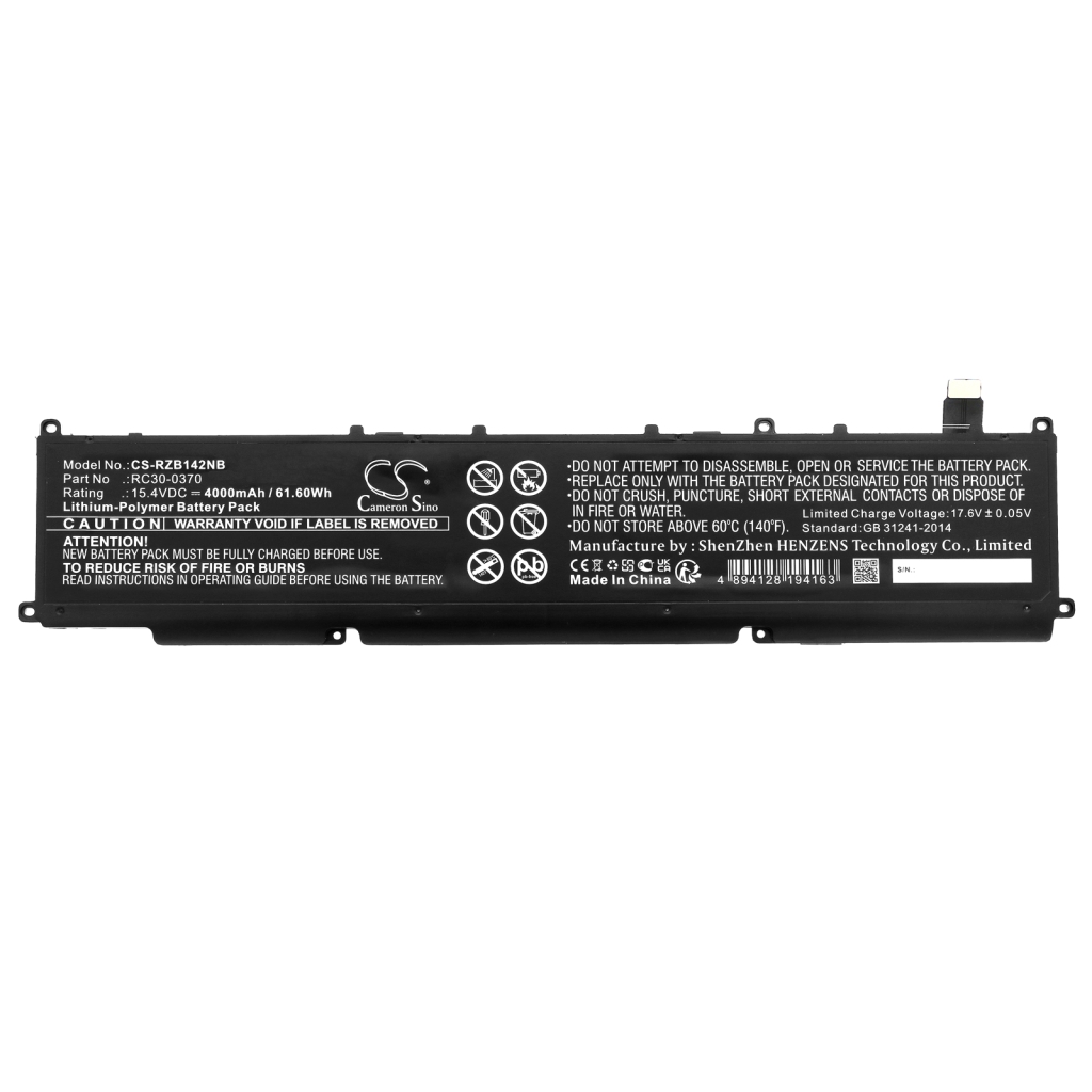 Batterier Ersätter Blade 14 Ryzen 9 RTX 3070