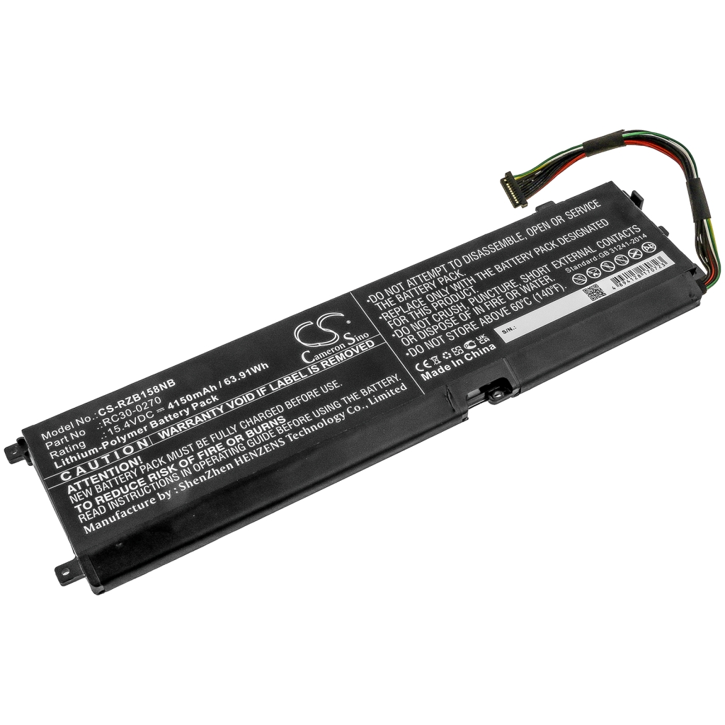 Batterier Ersätter Blade 15 GTX 1660 Ti