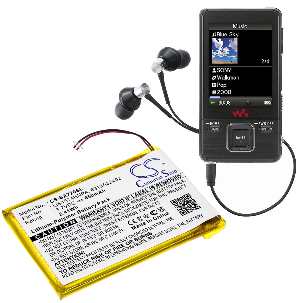 Batterier till MP3-spelare Sony CS-SA720SL
