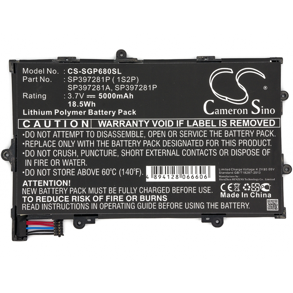 Batterier för surfplattor Samsung CS-SGP680SL