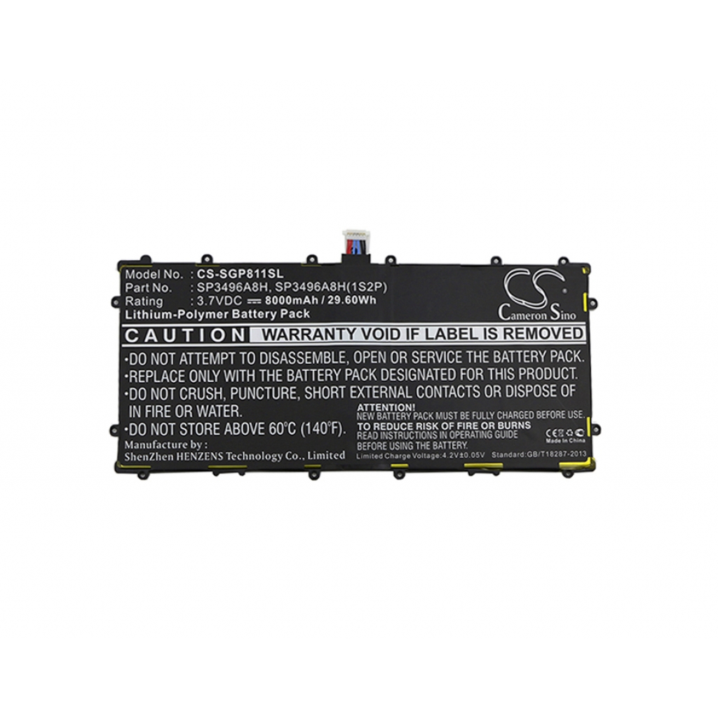 Batterier Ersätter SP3496A8H(1S2P)