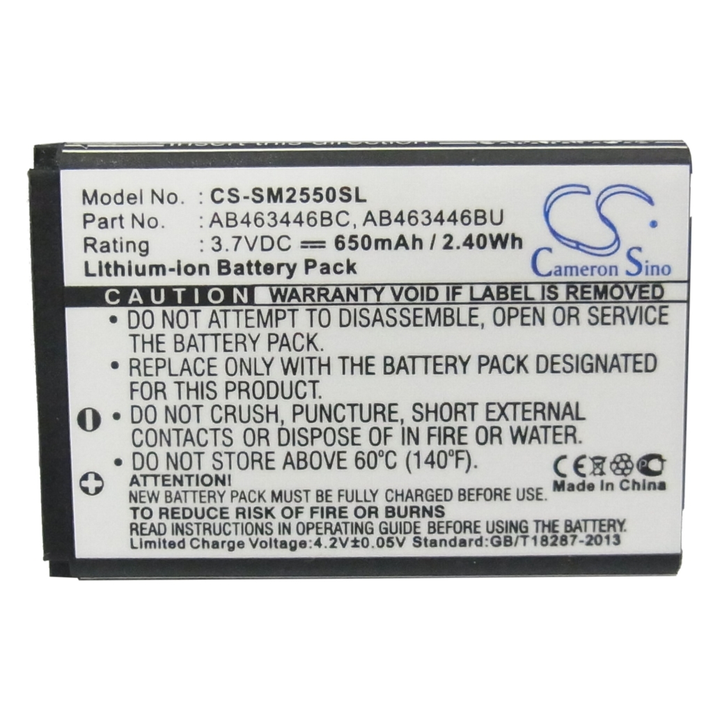 Batterier till mobiltelefoner Samsung CS-SM2550SL