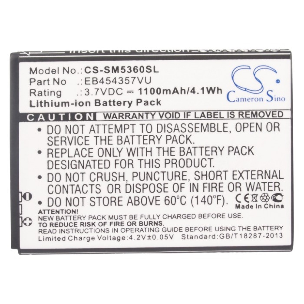 Batterier till mobiltelefoner Samsung CS-SM5360SL