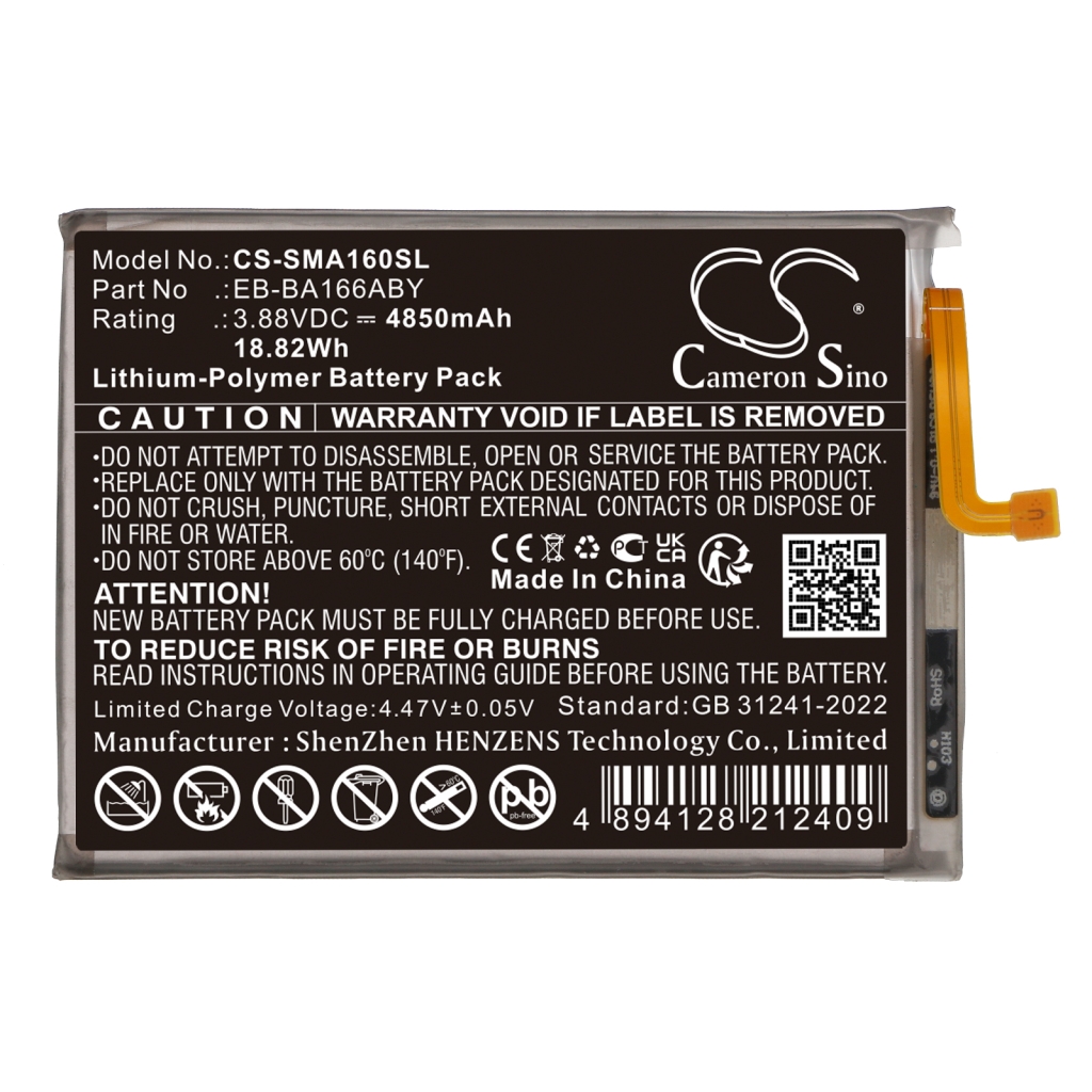 Batterier till mobiltelefoner Samsung CS-SMA160SL