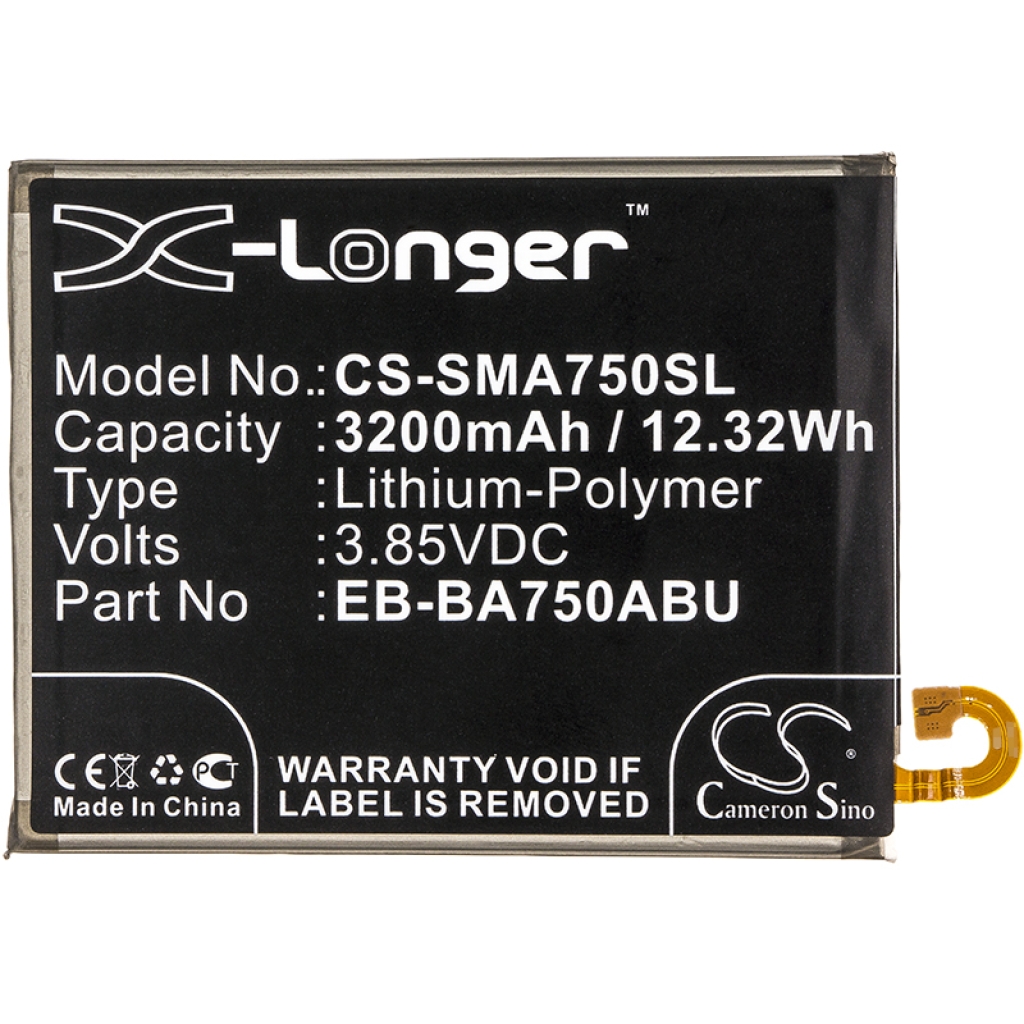 Batterier Ersätter SM-A750GN/DS