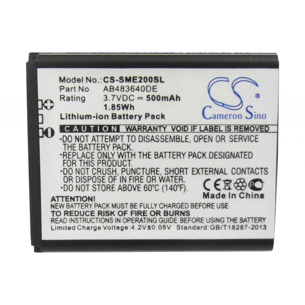 Batterier Ersätter SGH-E208