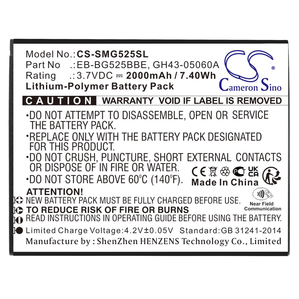 Batterier till mobiltelefoner Samsung CS-SMG525SL