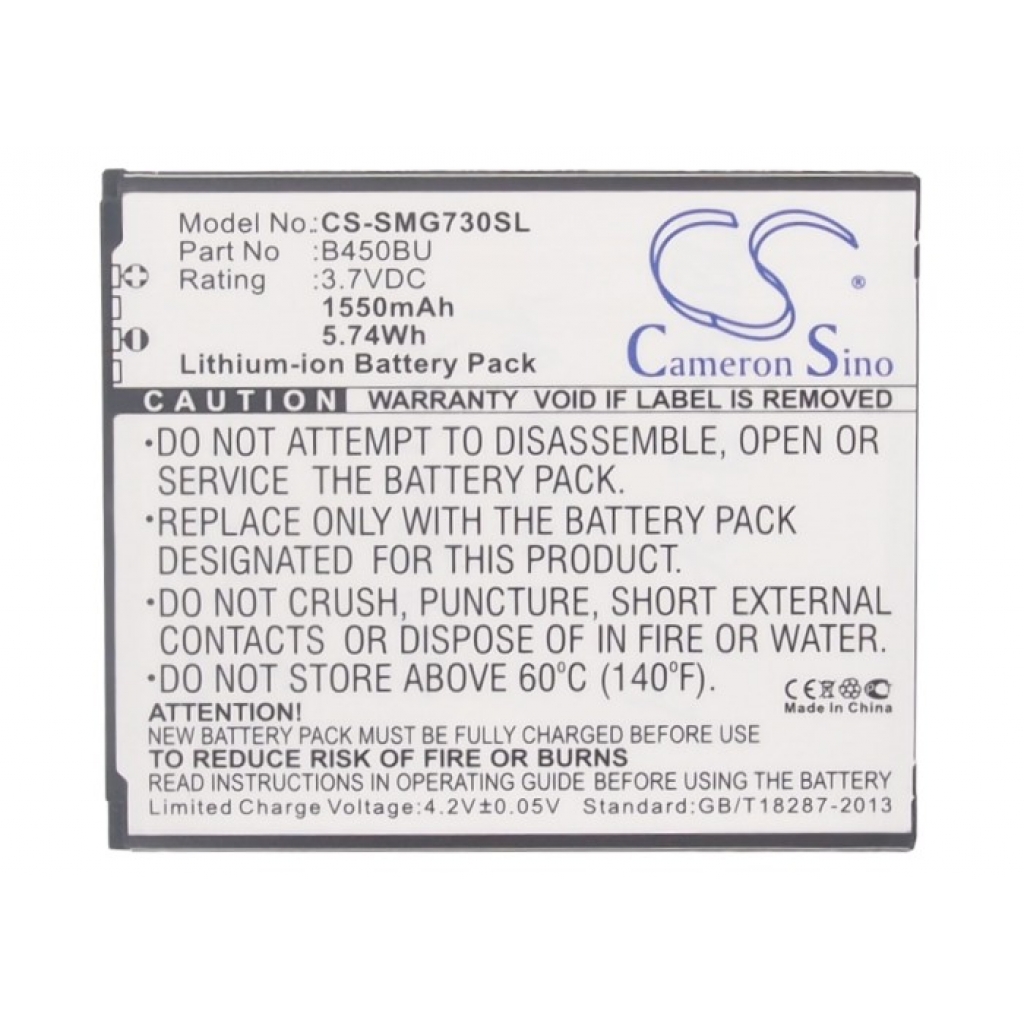 Batterier till mobiltelefoner Samsung CS-SMG730SL