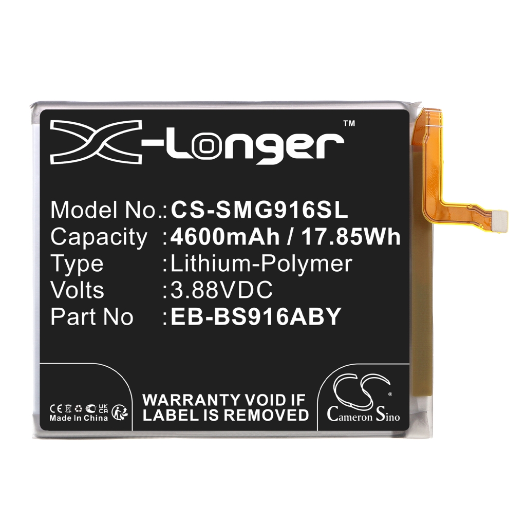 Batterier Ersätter SM-S916E