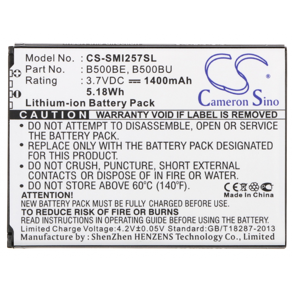 Batterier till mobiltelefoner Samsung CS-SMI257SL