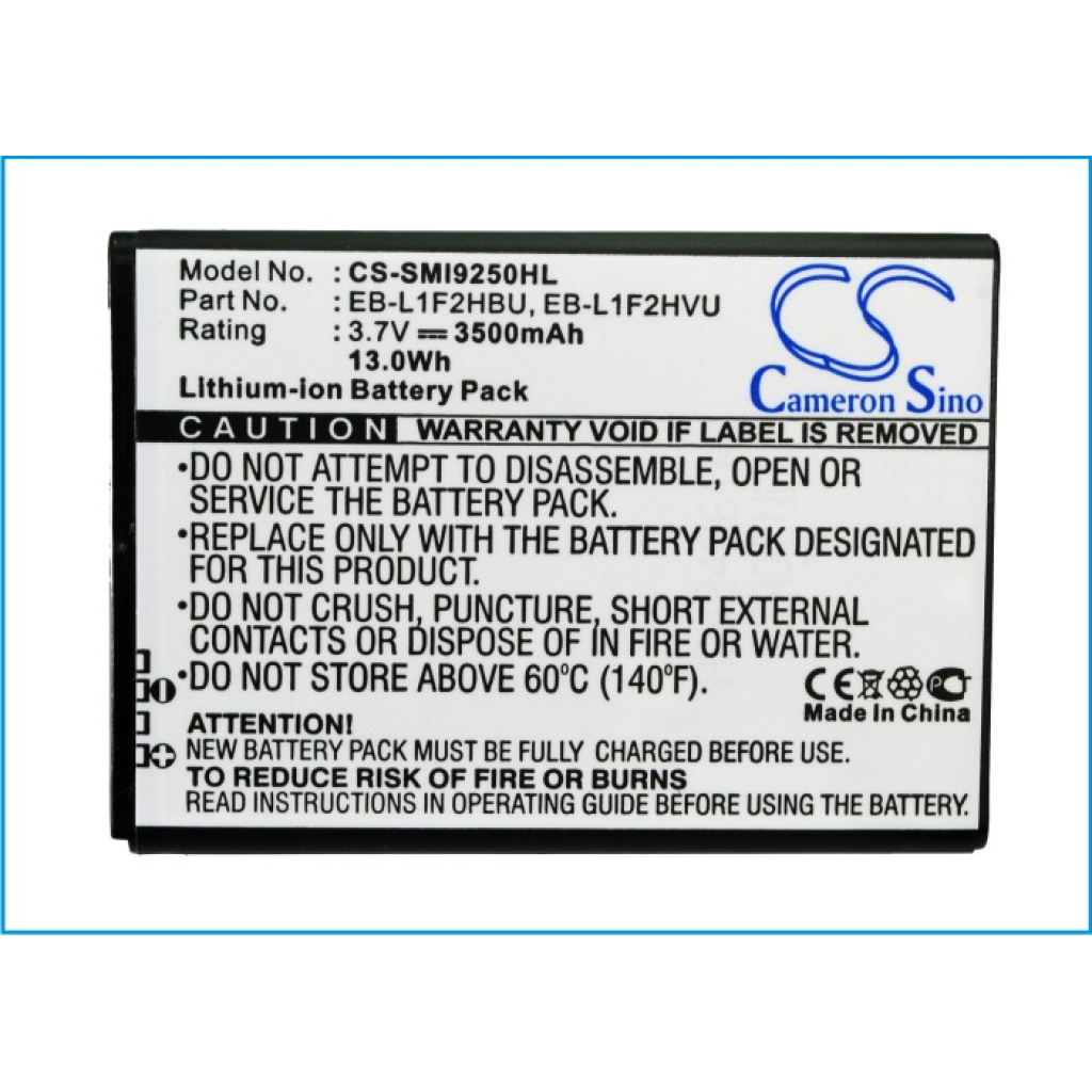 Batterier till mobiltelefoner Samsung CS-SMI9250HL