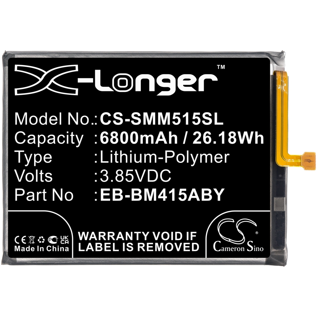Batterier Ersätter SM-M515F/DSN
