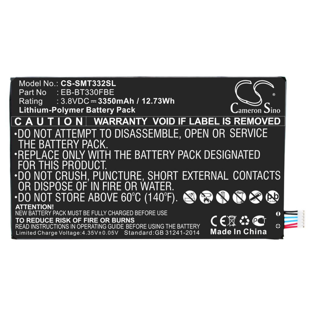 Batterier för surfplattor Samsung CS-SMT332SL