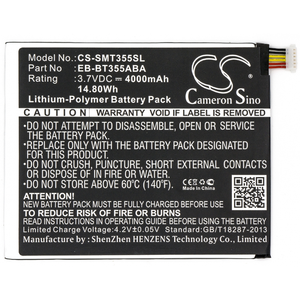 Batterier Ersätter SM-T355