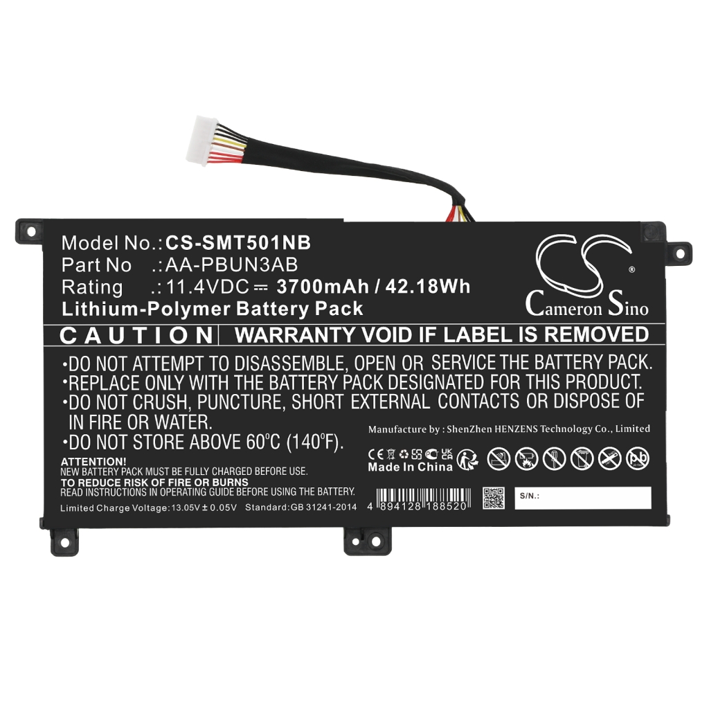 Batterier till bärbara datorer Samsung CS-SMT501NB