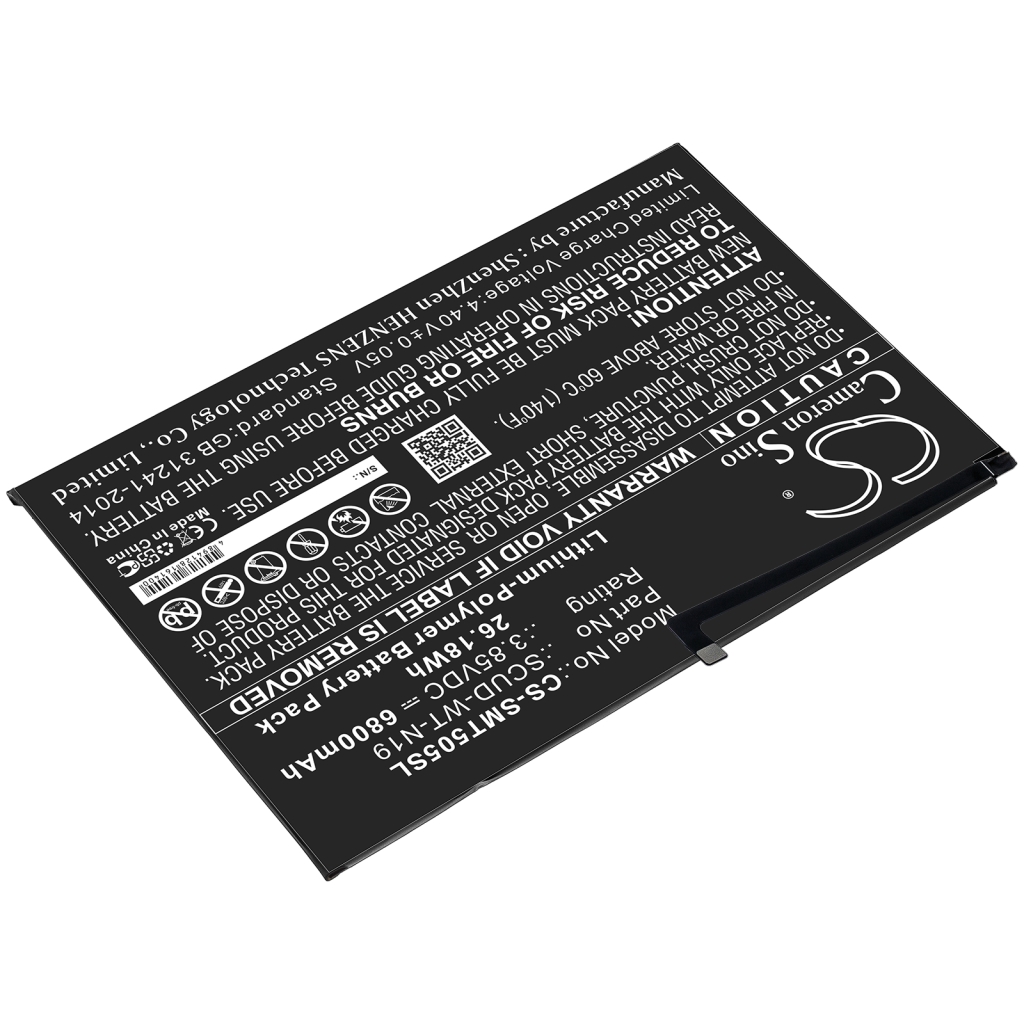 Batterier för surfplattor Samsung CS-SMT505SL