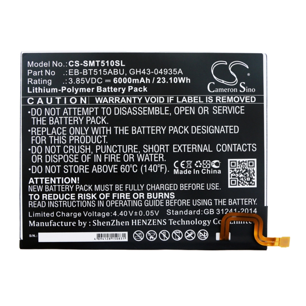 Batterier för surfplattor Samsung CS-SMT510SL