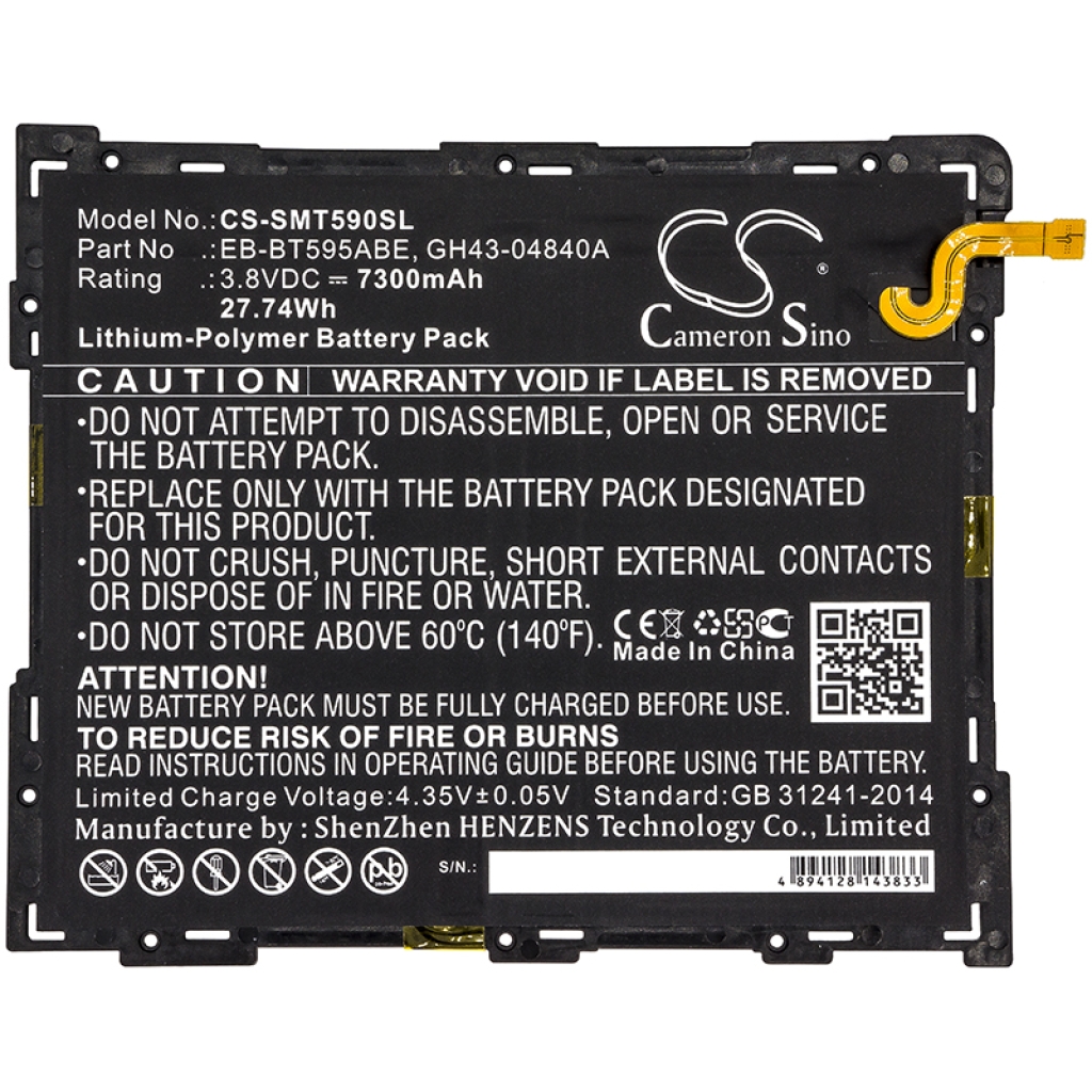 Batterier Ersätter Galaxy Tab A 10.5 2018 TD-LTE