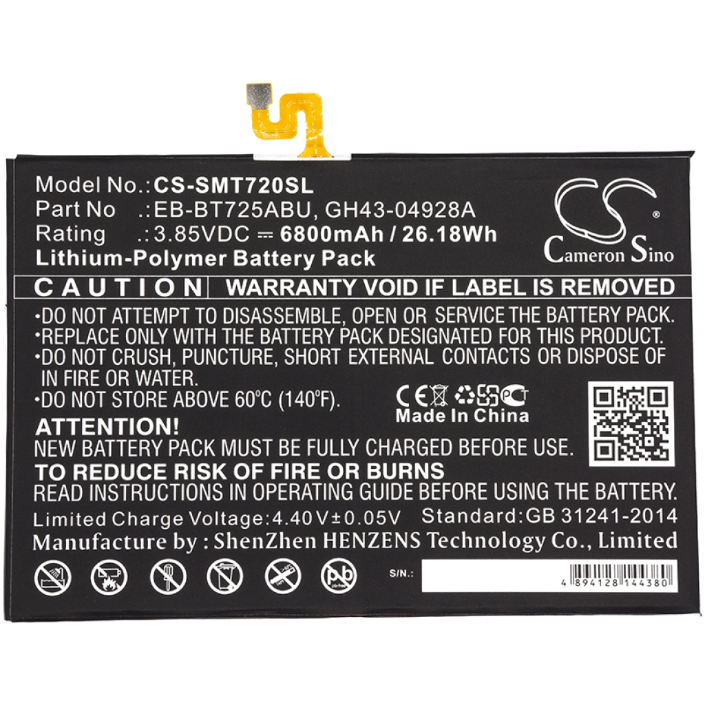 Batterier Ersätter SM-T725