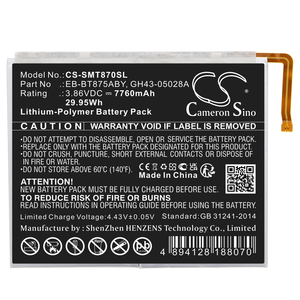 Batterier för surfplattor Samsung CS-SMT870SL