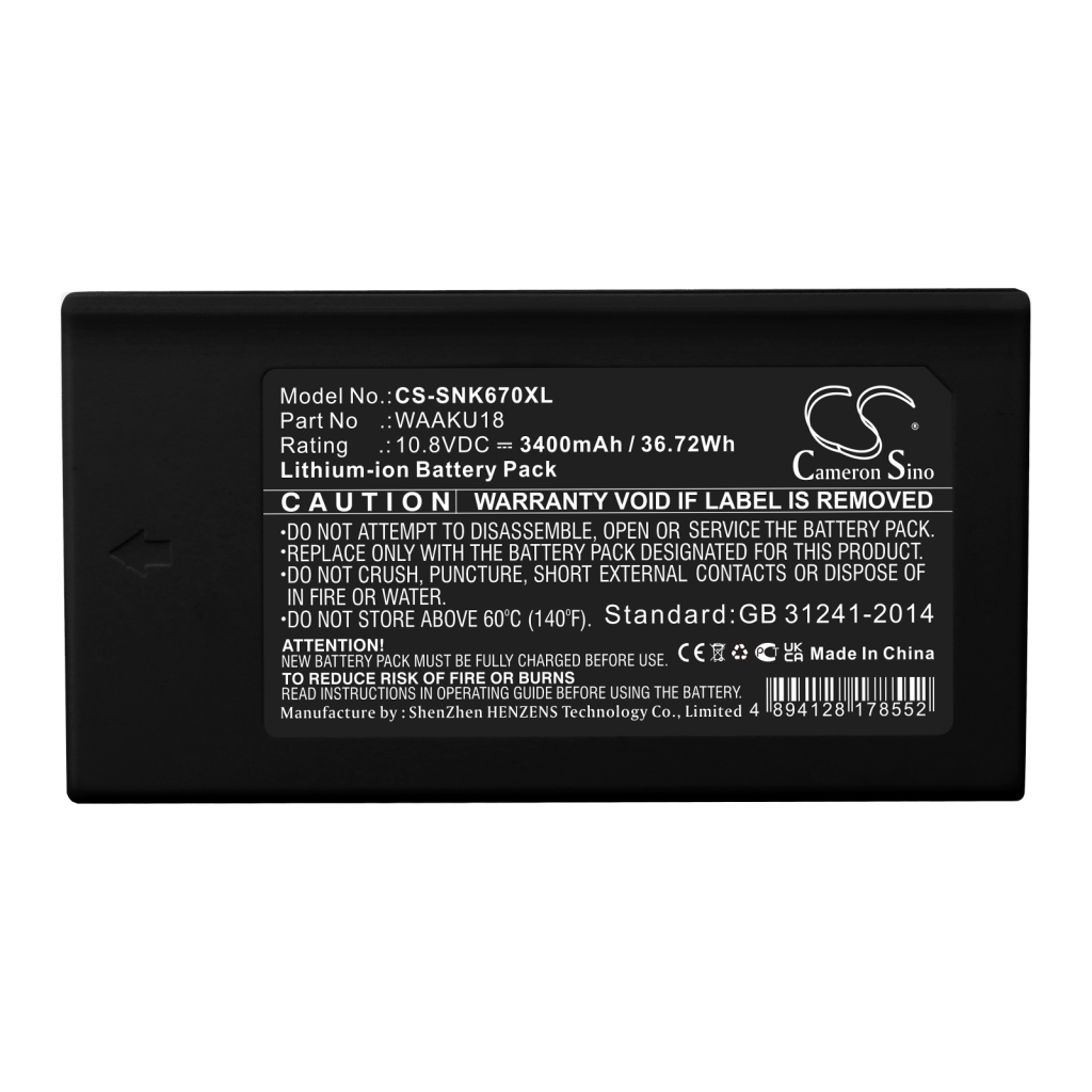 Industriella batterier Sonel CS-SNK670XL