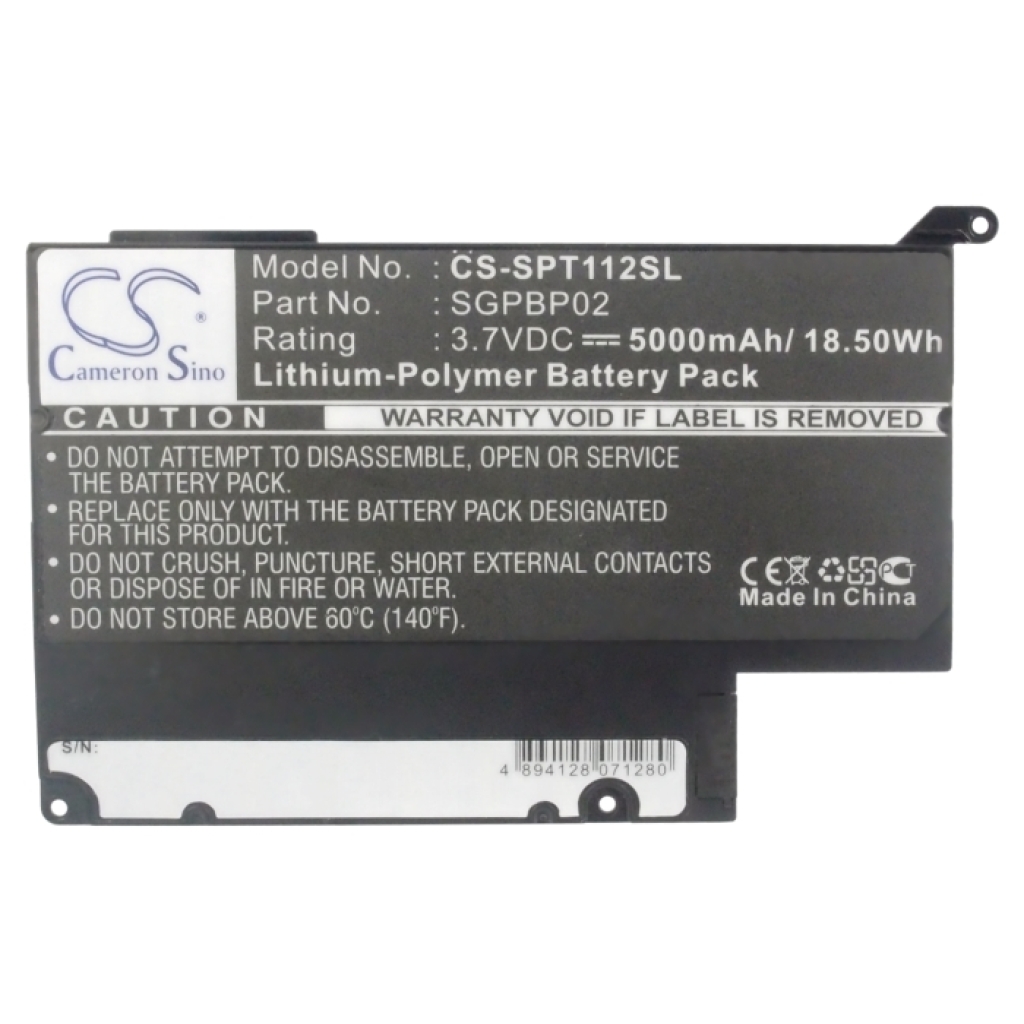 Batterier för surfplattor Sony CS-SPT112SL