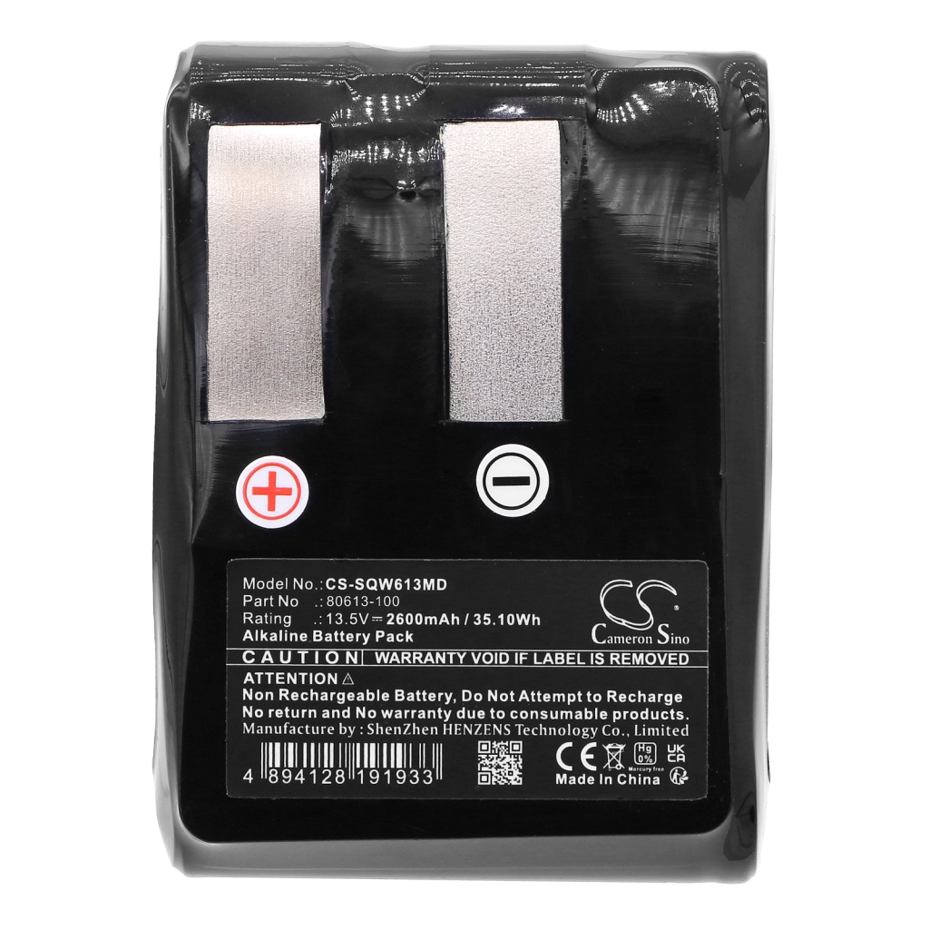 Batterier för medicintekniska produkter Sscor quickdraw CS-SQW613MD