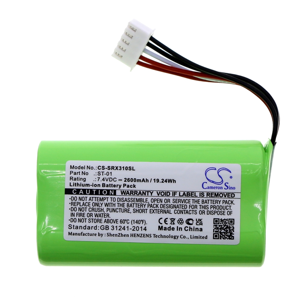 Batterier Ersätter SRS-XB20