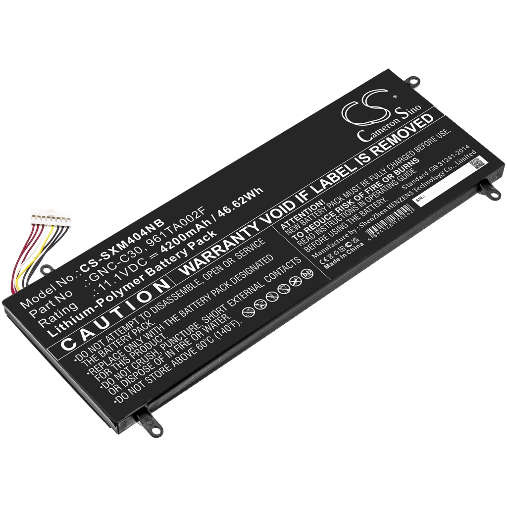 Batterier Ersätter XMG C404