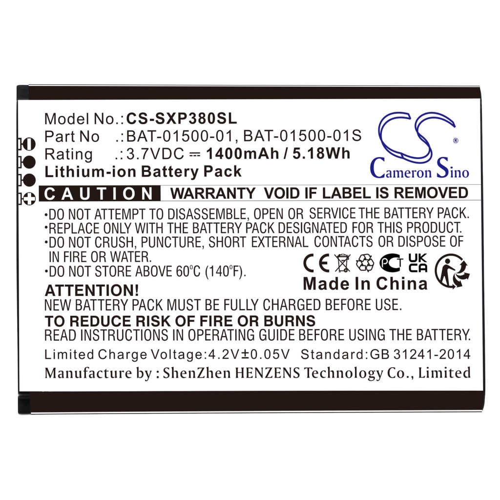 Batterier Ersätter XP3800