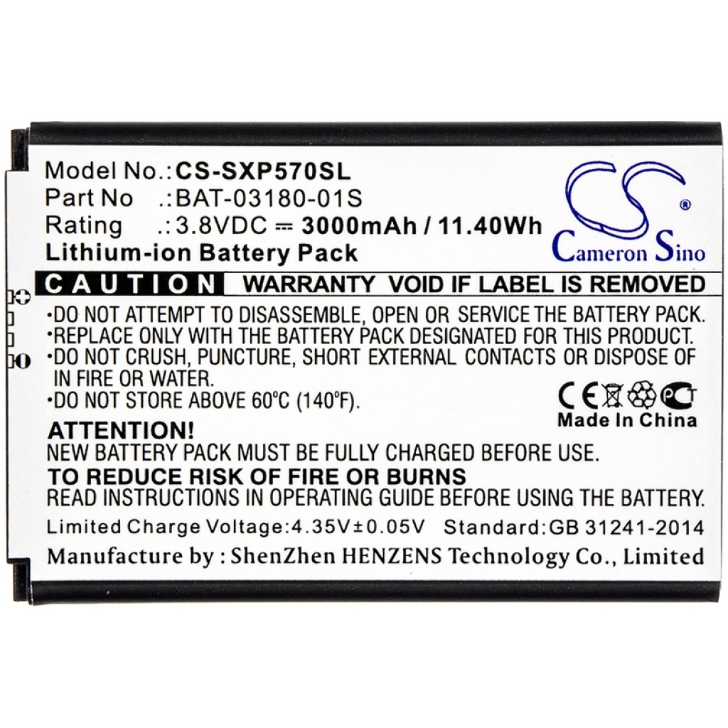 Batterier till mobiltelefoner Sonim CS-SXP570SL