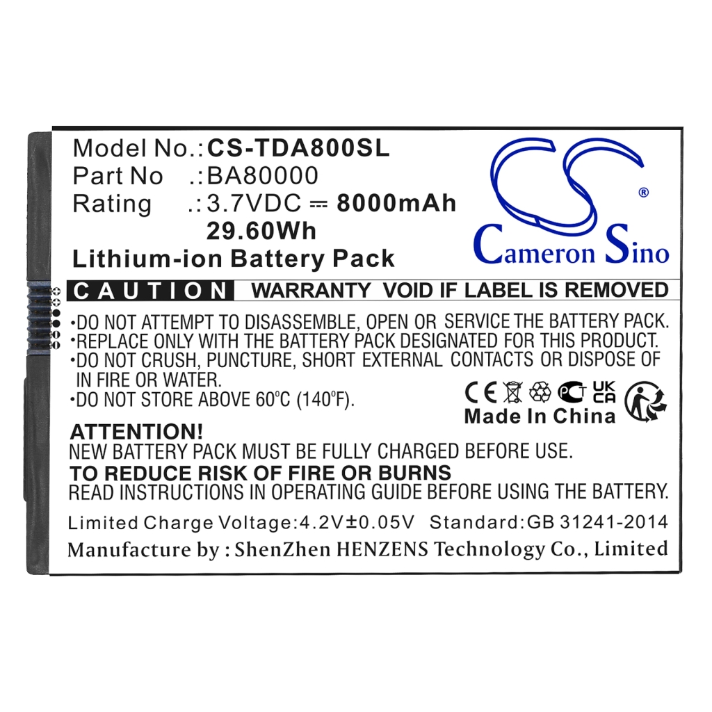 Battery Replaces BA80000