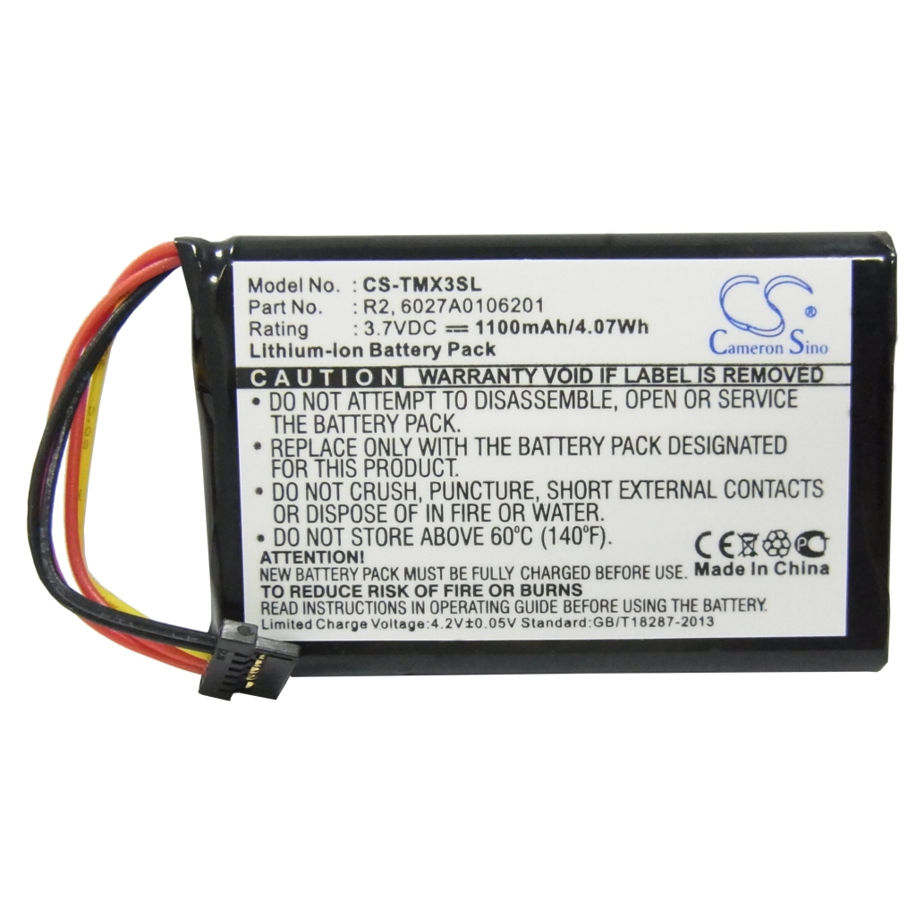 Compatible battery replacement for TomTom 6027A0106201