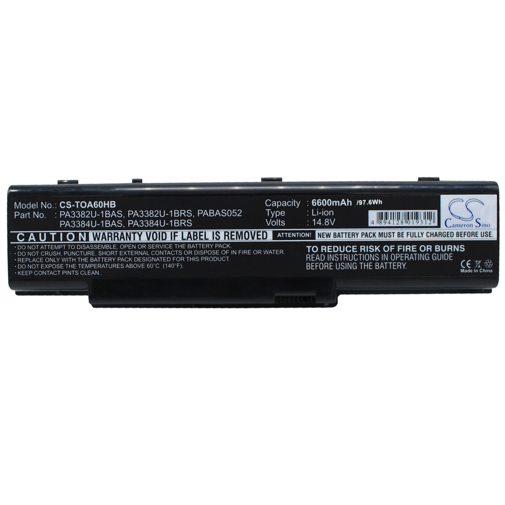 Notebook battery Toshiba Satellite A60-SP126