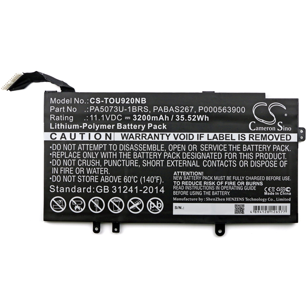 Batterier till bärbara datorer Toshiba CS-TOU920NB