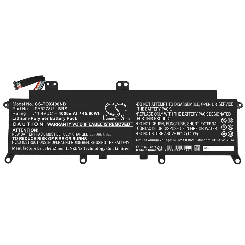 Batterier Ersätter Portege X30-F-13M